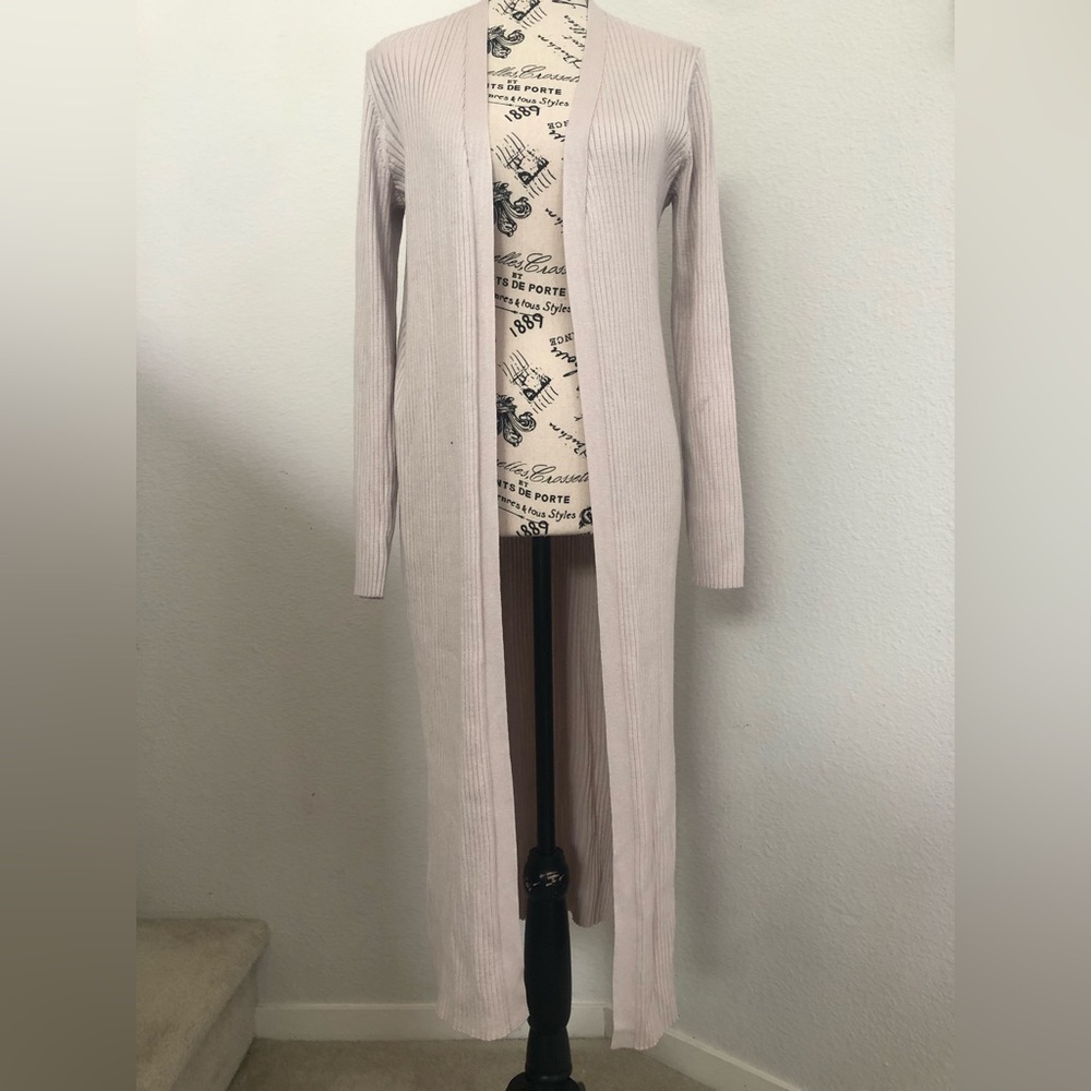 Magaschoni Creamy Pink Cardigan Sweater M